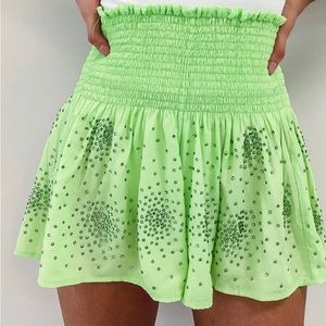 Neon Lime Cluster Swing Shorts